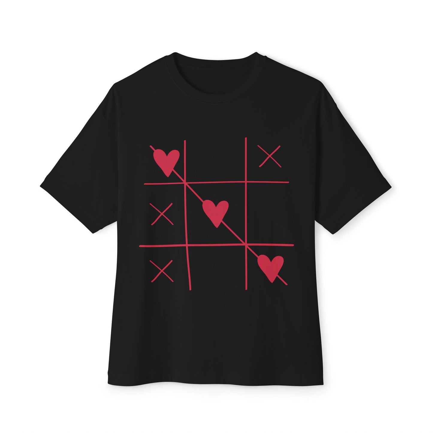 Cute Hearts Oversized Tee - Unisex Graphical Tee for Casual Style