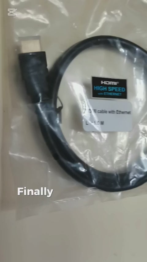 4K HDMI Cable with Ethernet, Ultra HD High-Speed Lead, Compatible with HDTV, PS3, Xbox