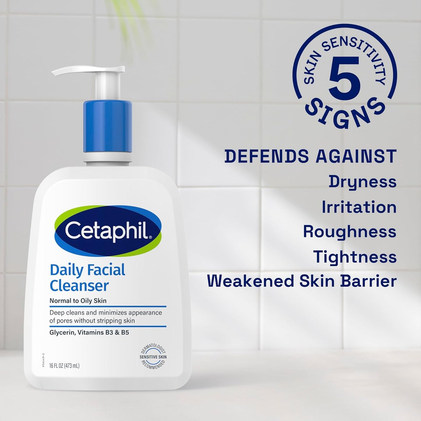 Cetaphil Face Wash, Daily Facial Cleanser for Sensitive, Combination to Oily Skin