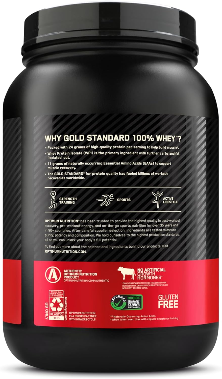 Optimum Nutrition Gold Standard 100% Whey Protein Powder, Chocolate Malt, 2 Pound