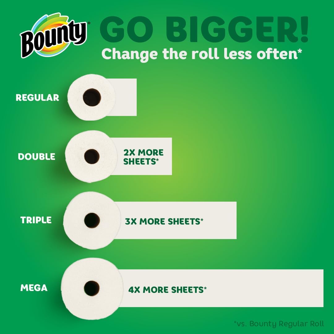 Bounty Select-A-Size Paper Towels 8 Triple Rolls = 24 Regular Rolls