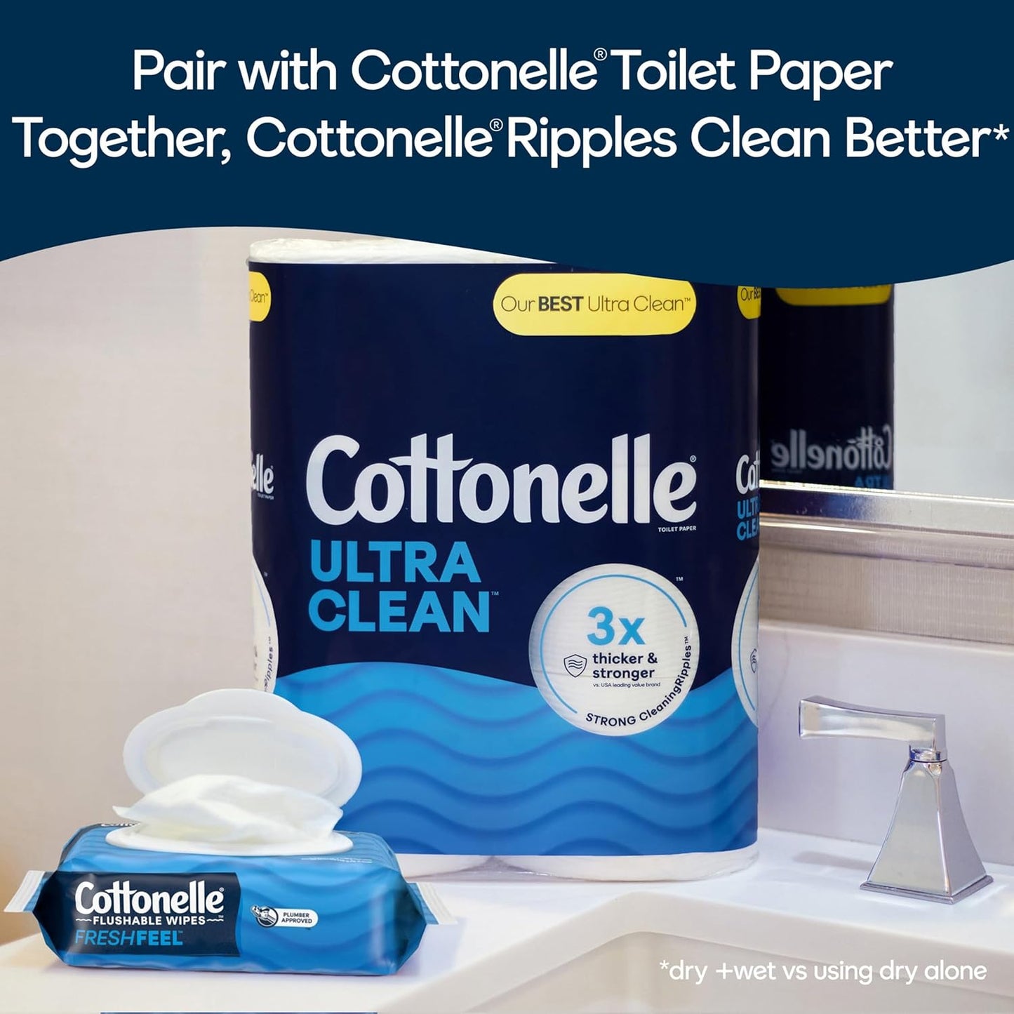 Cottonelle Fresh Feel Flushable Adult Wet Wipes